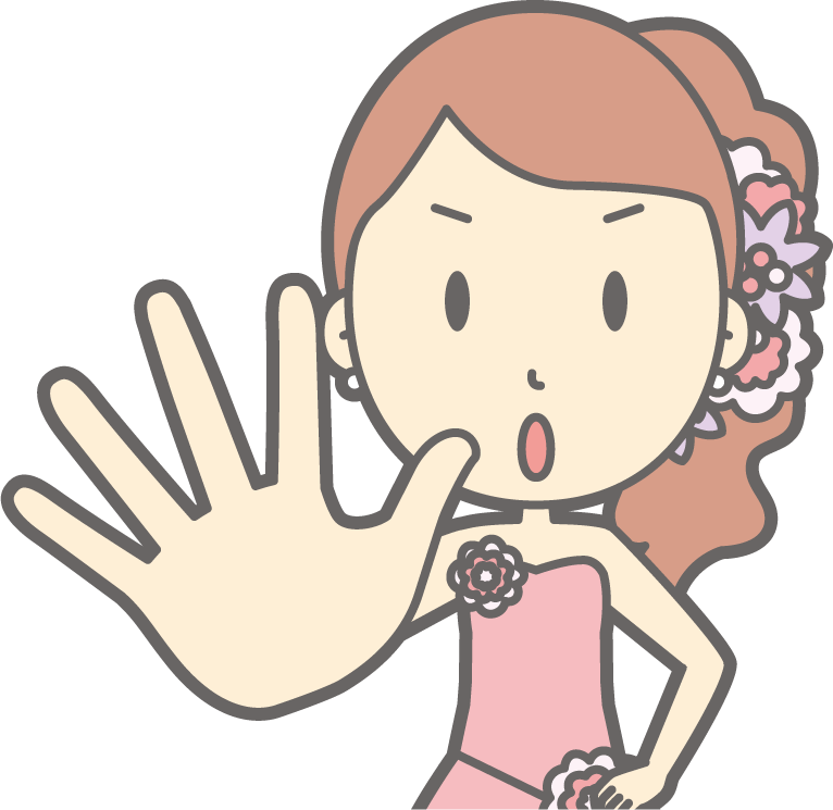 ダメ出しの女性イラスト
