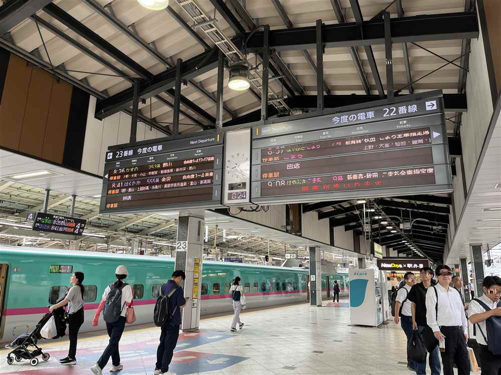 JR東京駅ホームの風景【筆者撮影】